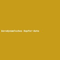 Aerodynamisches Kupfer-Auto