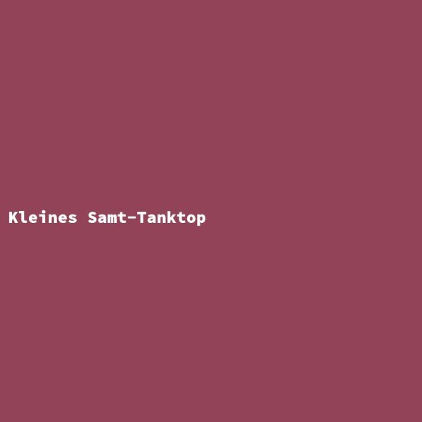 Kleines Samt-Tanktop